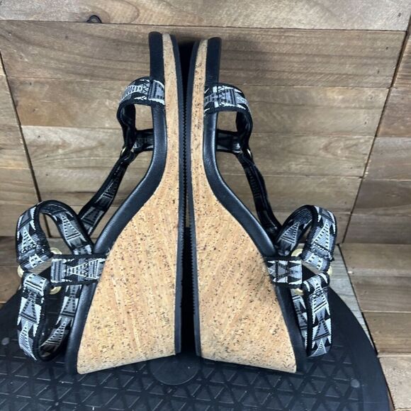 Teva Women's Size 8 Sandals Arrabelle Universal Mosaic Cork 3" Wedge Slingback - Picture 8 of 10